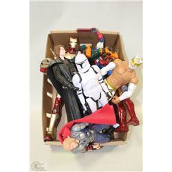 LOT OF FIGURINES CAPTAIN AMERICA  AND MORE