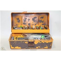 BOX OF BOW AND ARROW PARTS