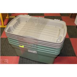 4 RUBBERMAID ROUGHTOTE 114 L STORAGE