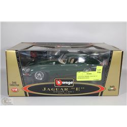 1/18 SCALE MODEL JAGUAR "E" BURAGO GOLD
