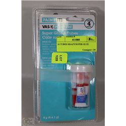 16 TUBES KRAZY/SUPER GLUE