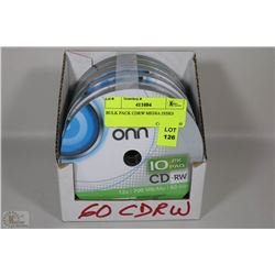 BULK PACK CDRW MEDIA DISKS