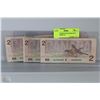 Image 1 : 1986 CANADIAN $2.00 BANK NOTE WITH ROBINS X3