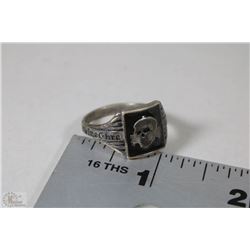 GERMAN NAZI TOTENKOPT RING "MEIN TCHRE HEIST THRU"