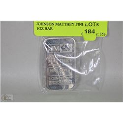 JOHNSON MATTHEY FINE SILVER 1OZ BAR