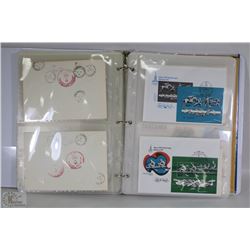 BOOK WITH SOUVENIR SHEETS ON FIRST DAY COVERS OF