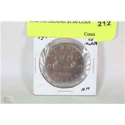 1968 NO ISLAND $1.00 COIN