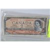 Image 1 : 1954 CANADIAN DEVILS FACE $2.00 BANK NOTE