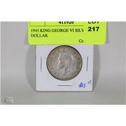 1945 KING GEORGE VI SILVER HALF DOLLAR