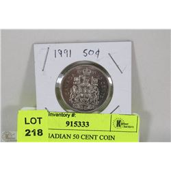 1991 CANADIAN 50 CENT COIN