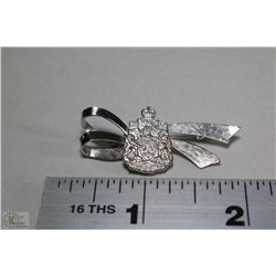 RCM STERLING SILVER CANADIAN COAT OF ARMS BROOCH