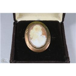 LARGE ANTIQUE CAMEO BROOCH