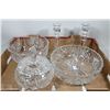 Image 1 : FLAT W/ ASSORTED CRYSTAL INCL FOOTED, LIDDED DISH