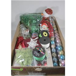 LARGE BOX OF NEW CHRISTMAS ITEMS INCL.
