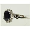 Image 2 : #1-STERLING SILVER ENHANCED SAPPHIRE & CZ RING
