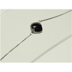 #2-14K WHITE GOLD BLACK DIAMOND BRACELET