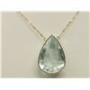 Image 2 : #3-14K GOLD AQUAMARINE PENDANT NECKLACE