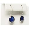 Image 2 : #6-14K WHITE GOLD SAPPHIRE EARRINGS