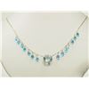 Image 1 : #9-10K YELLOW GOLD BLUE TOPAZ NECKLACE