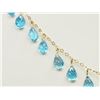 Image 3 : #9-10K YELLOW GOLD BLUE TOPAZ NECKLACE