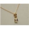 Image 1 : #11-14K GOLD DIAMOND PENDANT NECKLACE