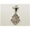 Image 1 : #15-14K WHITE GOLD DIAMOND PENDANT