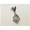 Image 2 : #15-14K WHITE GOLD DIAMOND PENDANT