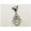 Image 3 : #15-14K WHITE GOLD DIAMOND PENDANT