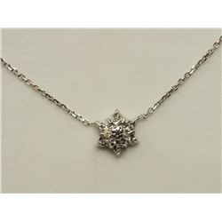 #20-14K WHITE GOLD DIAMOND NECKLACE