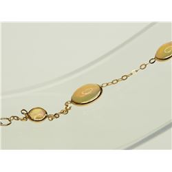 #22-14K YELLOW GOLD OPAL BRACELET
