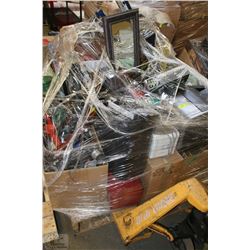 PALLET OF MISC. ITEMS - DANBY MICROWAVE, TOOLBOX