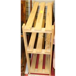 3 WOODEN SHELF 30'X12'X30'H