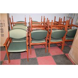 16 ASSORTED GLOBAL OFFICE CHAIRS UPHOLSTERED