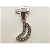Image 3 : #29-14K GOLD DIAMOND CRESCENT MOON PENDANT