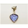 Image 3 : #32-14K Y/GOLD TANZANITE & DIAMOND PENDANT