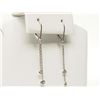 Image 2 : #33-14K W/GOLD DIAMOND DROP STYLE EARRINGS