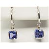 Image 1 : #36-14K W/GOLD TANZANITE &DIAMOND EARRINGS