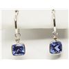 Image 2 : #36-14K W/GOLD TANZANITE &DIAMOND EARRINGS