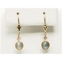 #38-14K Y/GOLD ALEXANDRITE & DIAMOND EARRINGS