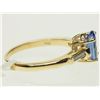 Image 3 : #40-14K YELLOW GOLD TANZANITE & DIAMOND RING
