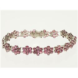 #41-STERLING SILVER RUBY BRACELET