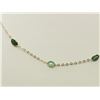 Image 1 : #44-10K YELLOW GOLD EMERALD NECKLACE