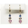 Image 1 : #45-14K Y/GOLD FANCY COLOUR SAPPHIRE EARRINGS