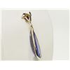 Image 2 : #47-14K Y/GOLD TANZANITE & DIAMOND PENDANT