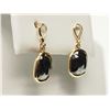 Image 2 : #48-14K Y/GOLD BLK DIAMOND& W/DIAMOND EARRINGS