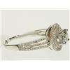 Image 3 : #50-14K WHITE GOLD DIAMOND RING SIZE 6.5