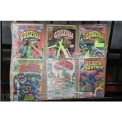 DISPLAY W/6 VINTAGE  MARVEL