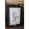 Image 1 : FRAMED SIGNED IAN LANG PEN DRAWING 23"X31"