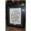 Image 1 : FRAMED SIGNED IAN LANG PEN DRAWING 27"X33"