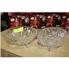 Image 1 : 2 CRYSTAL  FOOTED BOWLS  INCL PINWHEEL